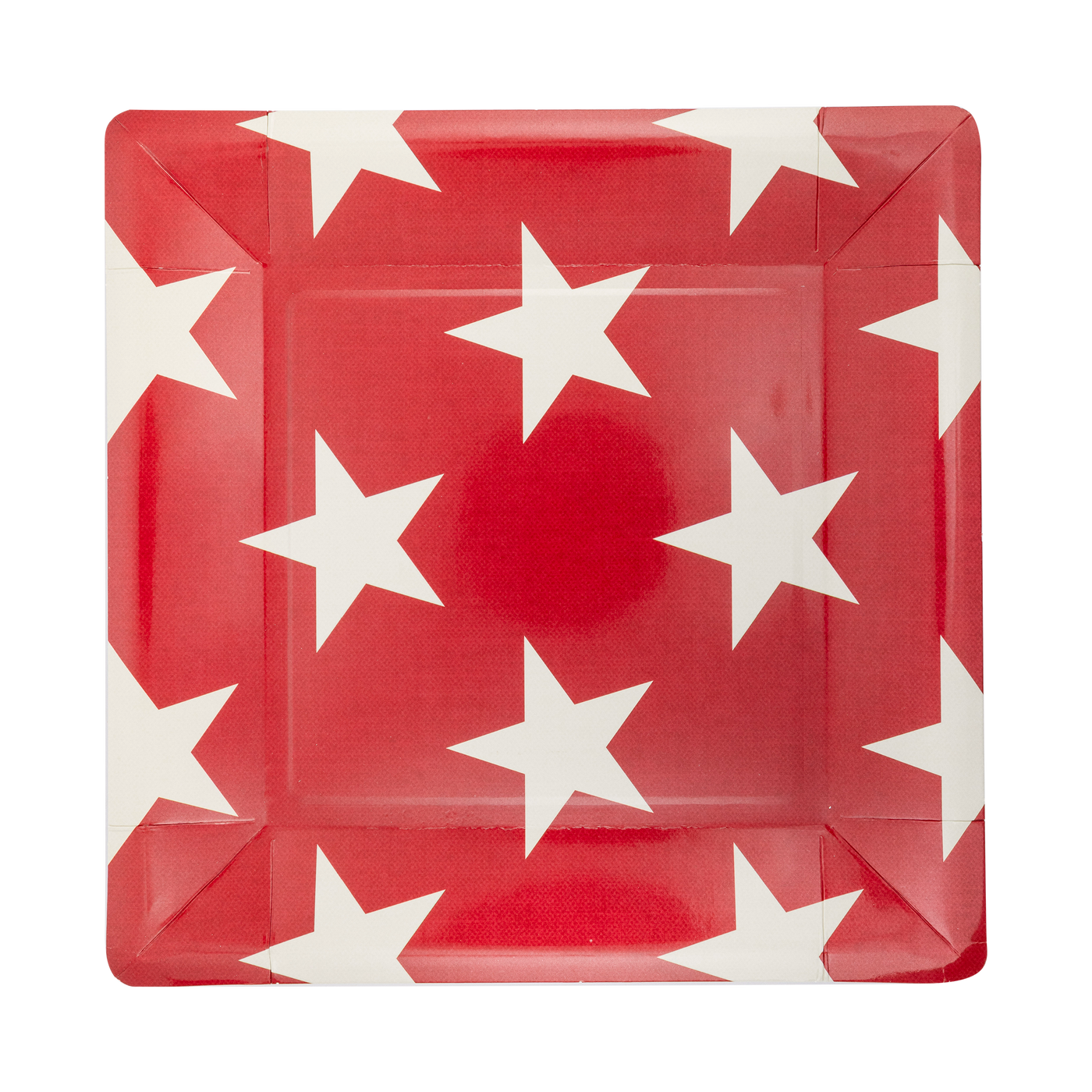 Hamptons Square Red Star Paper Plate