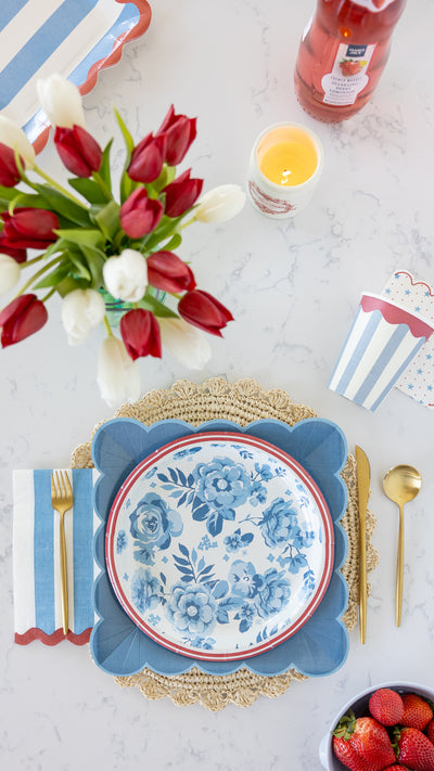 Hamptons Floral 10" Round Paper Plate