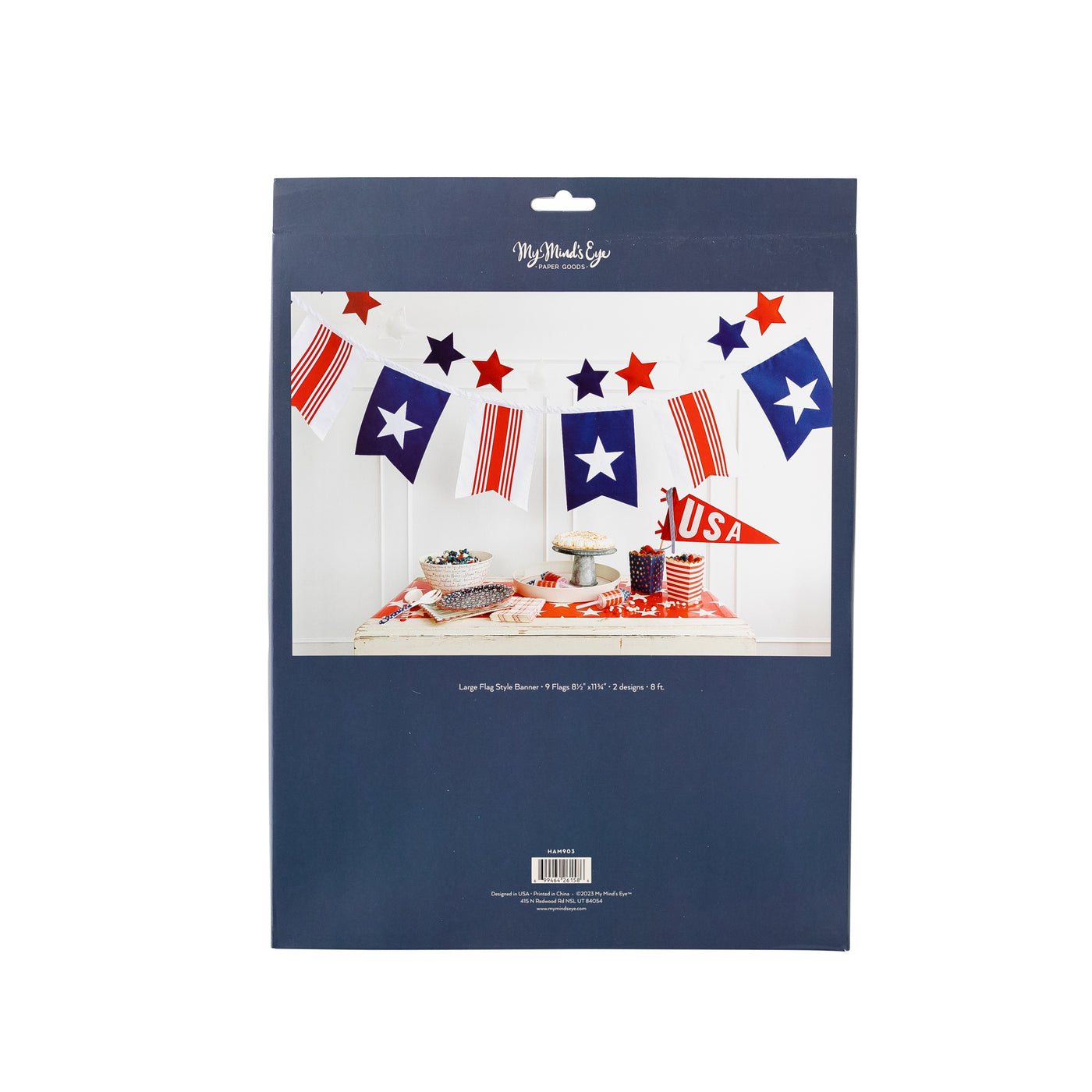 Hamptons Oversized Outdoor Fabric Flag Pennant Banner
