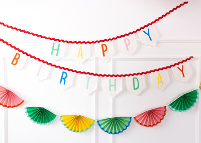 Bright Birthday Bunting Banner