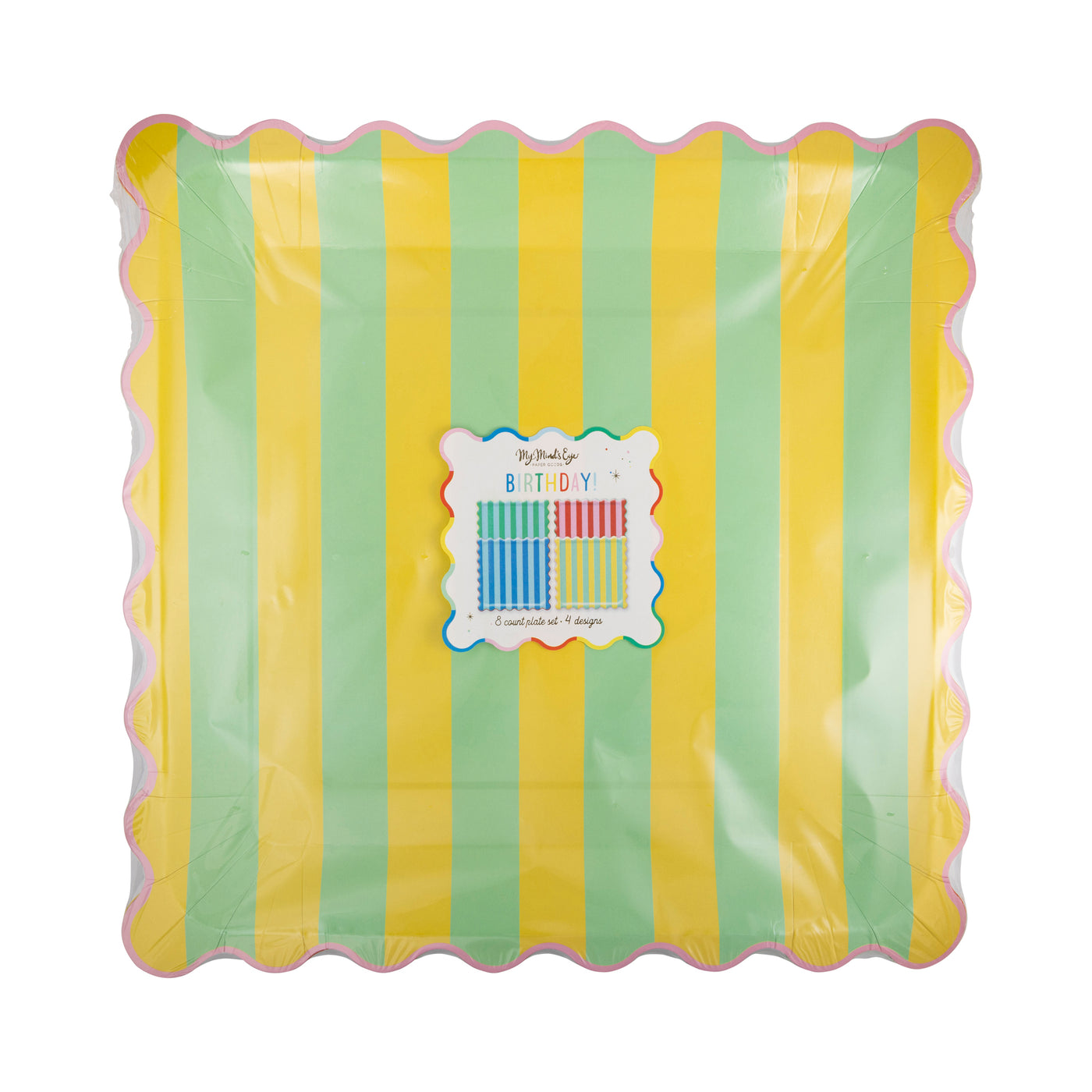 Bright Striped Plate Set