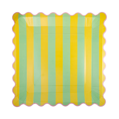 Bright Striped Plate Set