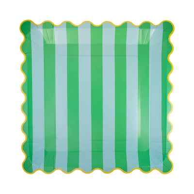 Bright Striped Plate Set