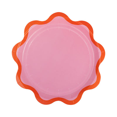 Red Ric Rac Plates Ric Rac Edge Dessert Plates.