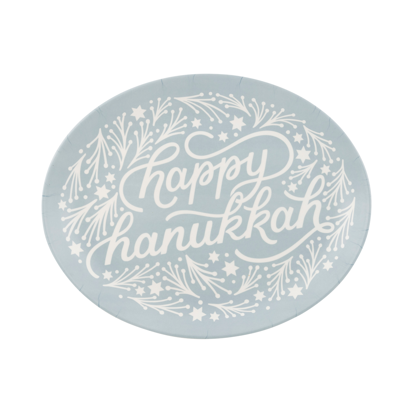 Happy Hanukkah Oval Tray