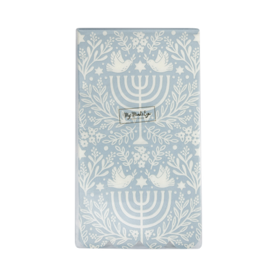 Floral Menorah Dinner Napkin