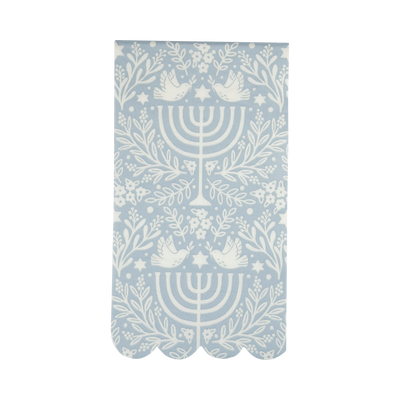 Floral Menorah Dinner Napkin