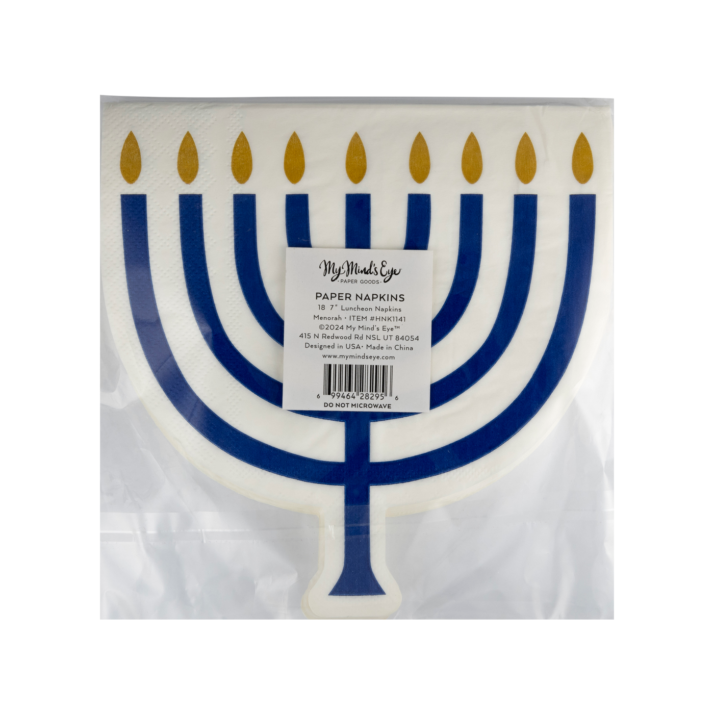 Shaped Menorah Luncheon Napkin