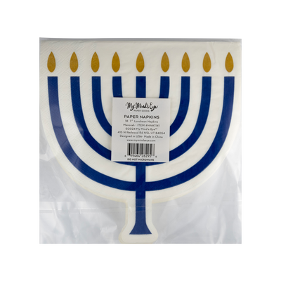 Shaped Menorah Luncheon Napkin