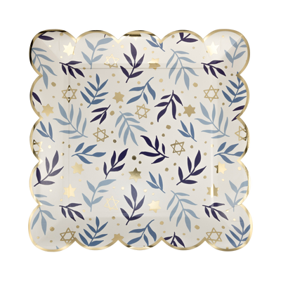 Stars & Branches Scalloped Square Plate