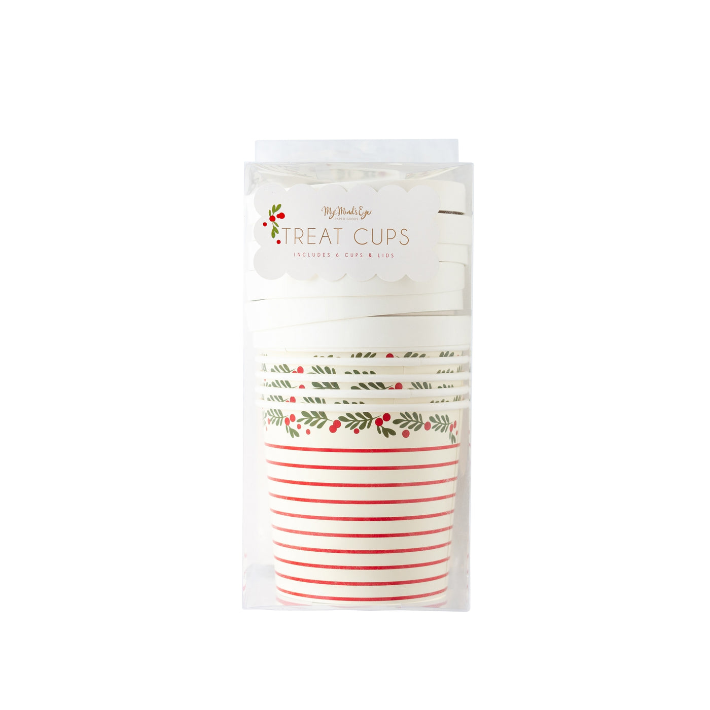 Holly & Stripes Treat Cup