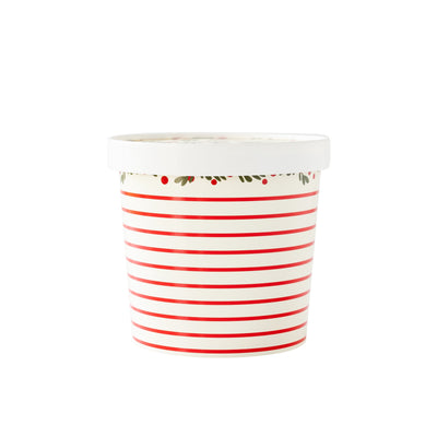 Holly & Stripes Treat Cup