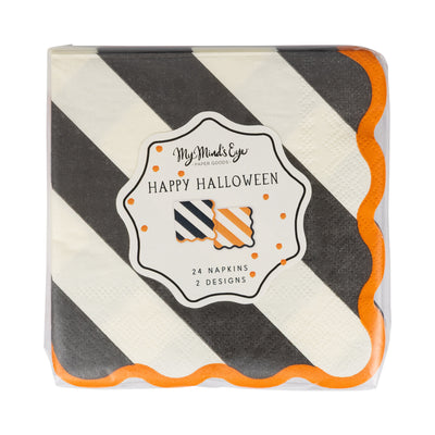 Striped Cocktail Napkin Set