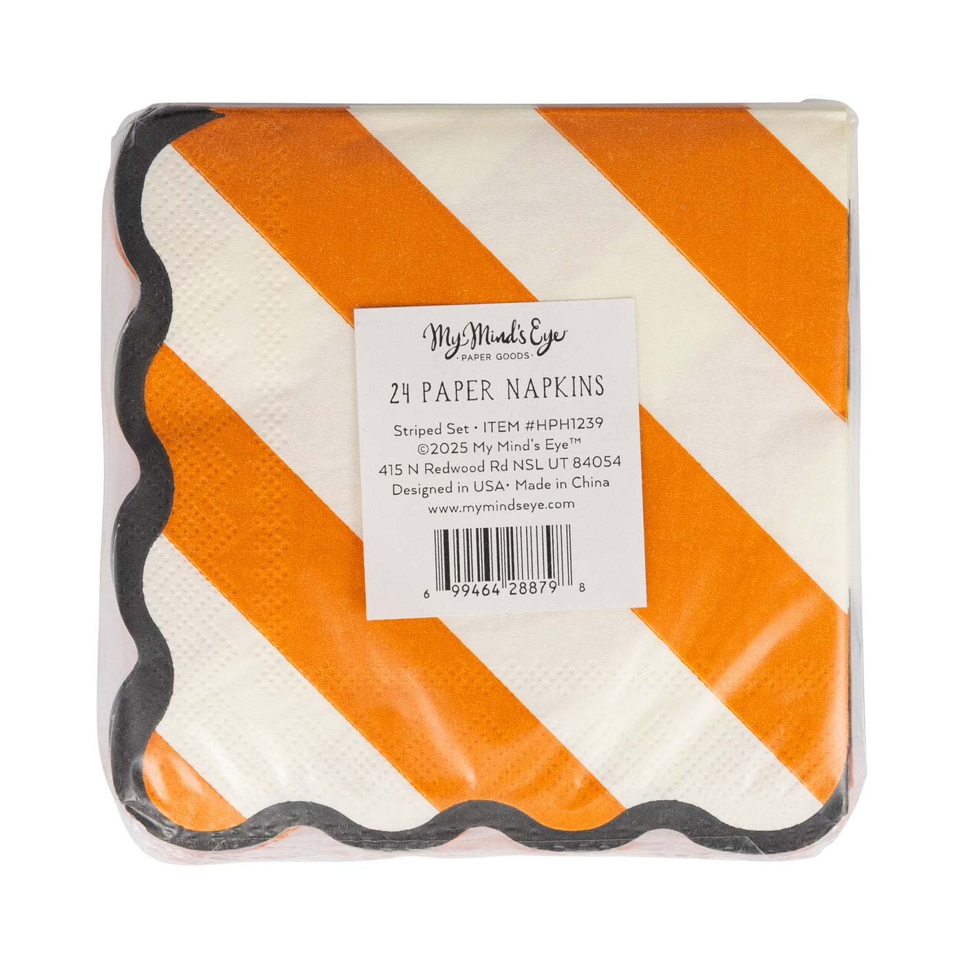Striped Cocktail Napkin Set