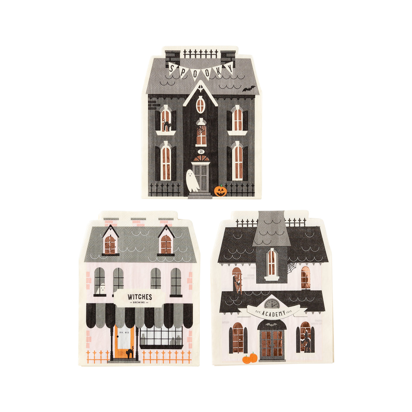 Haunted House Shaped Paper Napkin Set