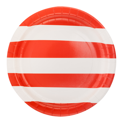 Lady Liberty Red Striped Paper Plate