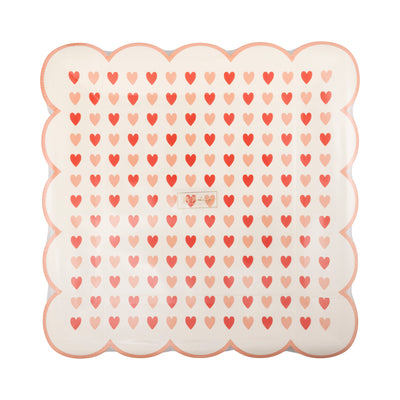 Heart scalloped Square Plate