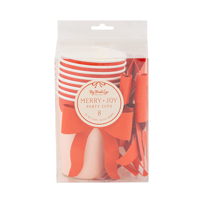 Red and Pink Cup with Bow