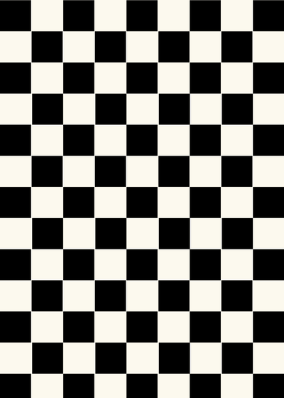 Back of free invitation template featuring  a checkered flag