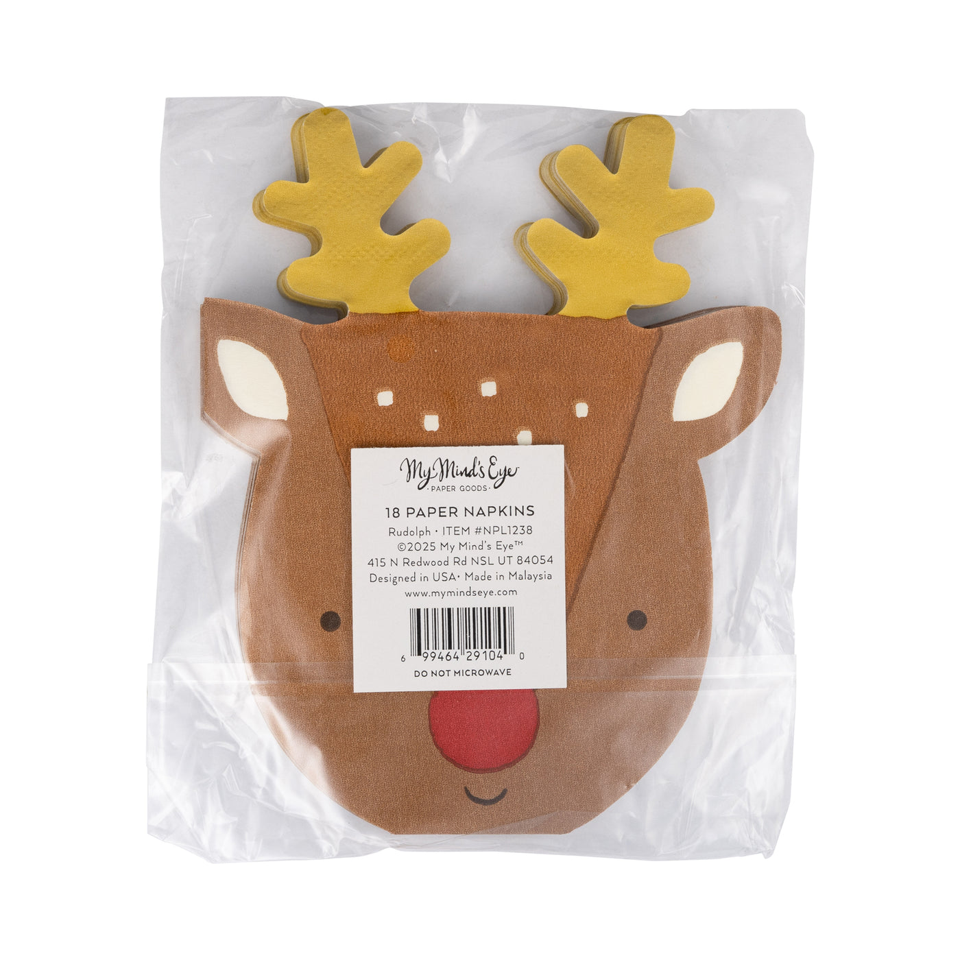 Rudolph Shaped Dinner Napkin