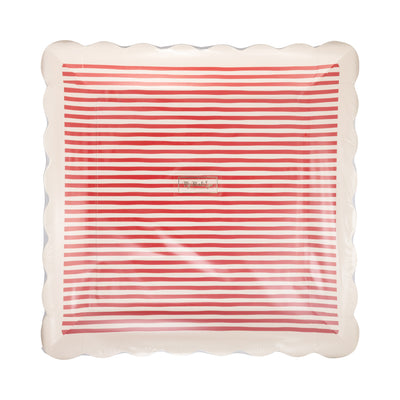 Red Striped Plate