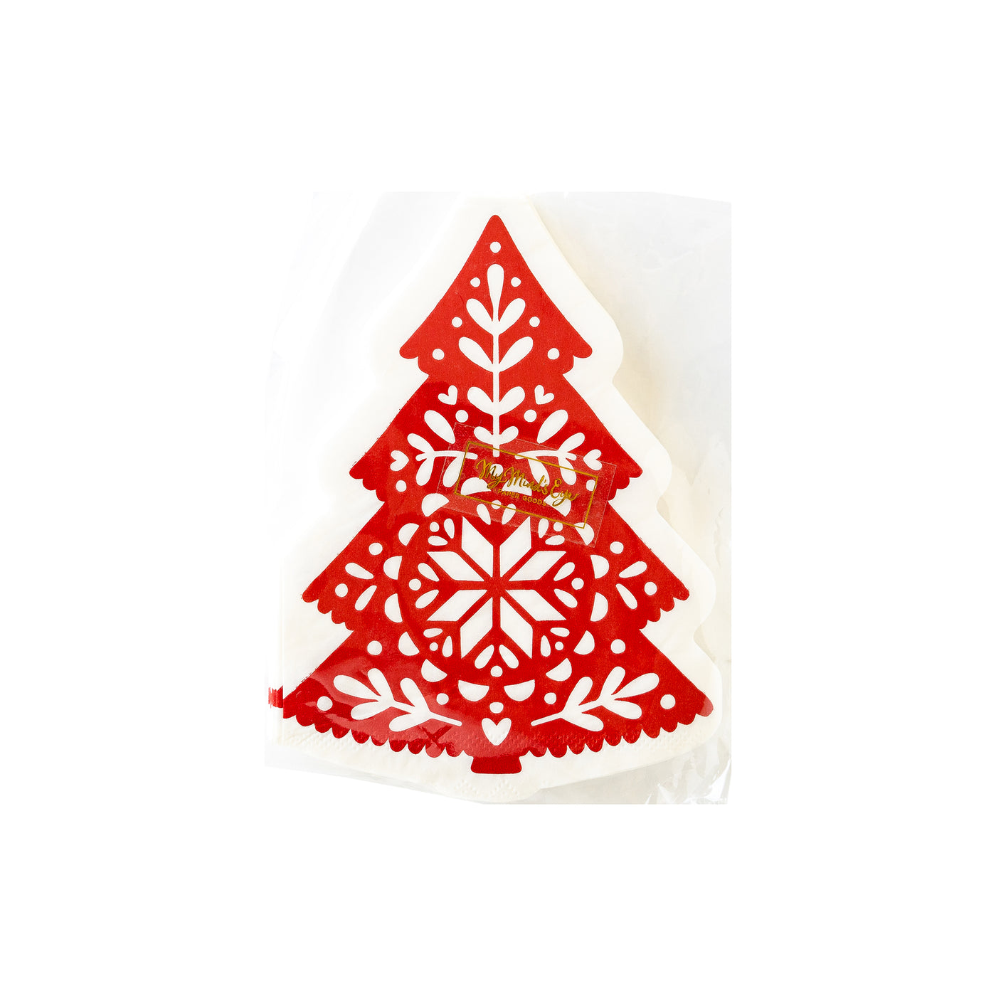 Nordic Christmas Tree Shaped Paper Dinner Napkin