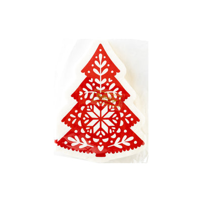 Nordic Christmas Tree Shaped Paper Dinner Napkin