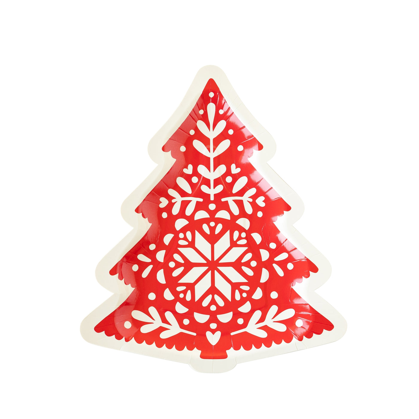 Nordic Christmas Tree Shaped Paper Plate