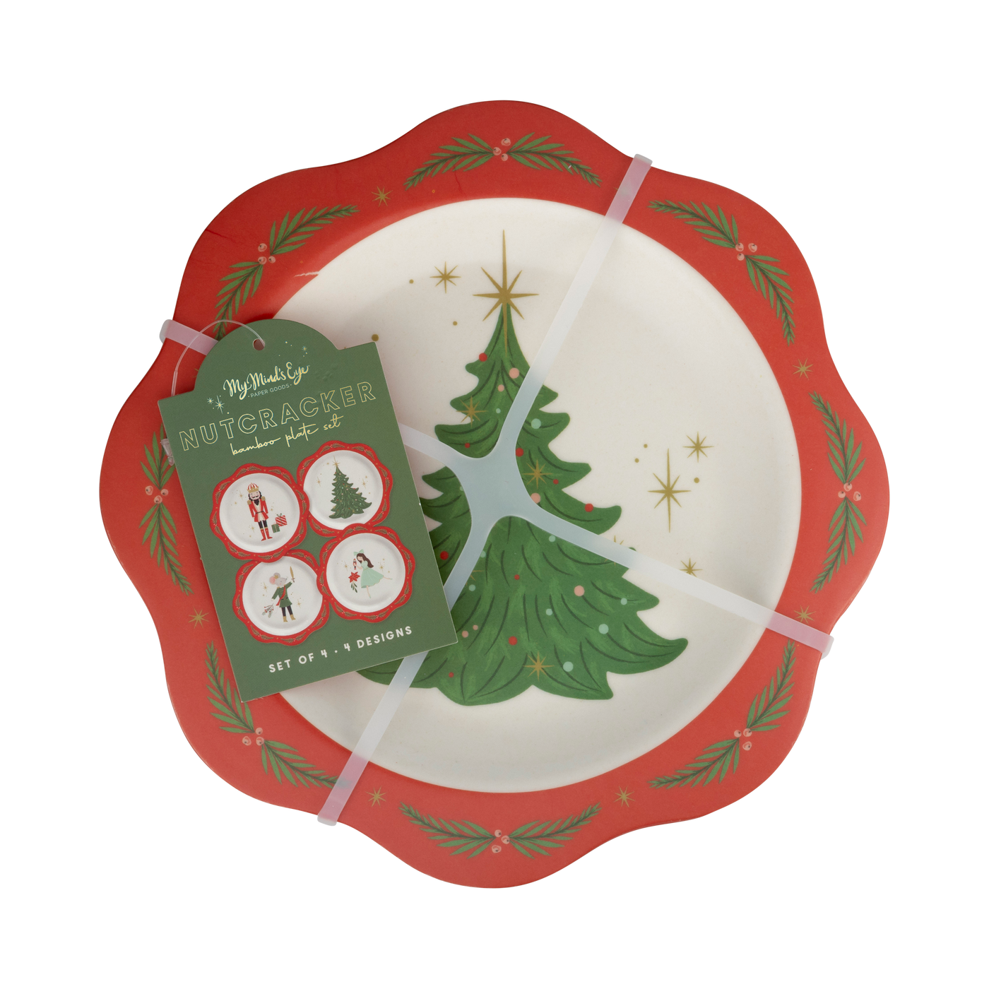 Nutcracker Bamboo 9" Plate Set