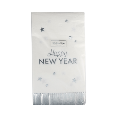 Happy New Year Fringed Dinner Napkin