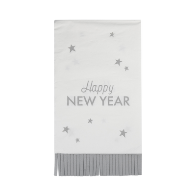 Happy New Year Fringed Dinner Napkin