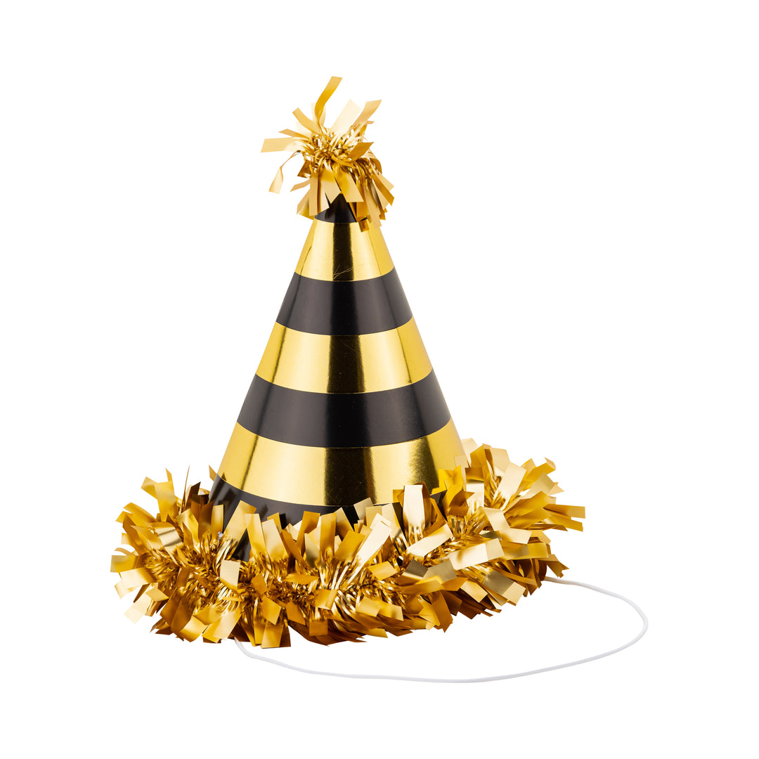 Black and Gold stripped Sunday hat Black and Gold Ladies Church Hat – Stark and Legum main image 4