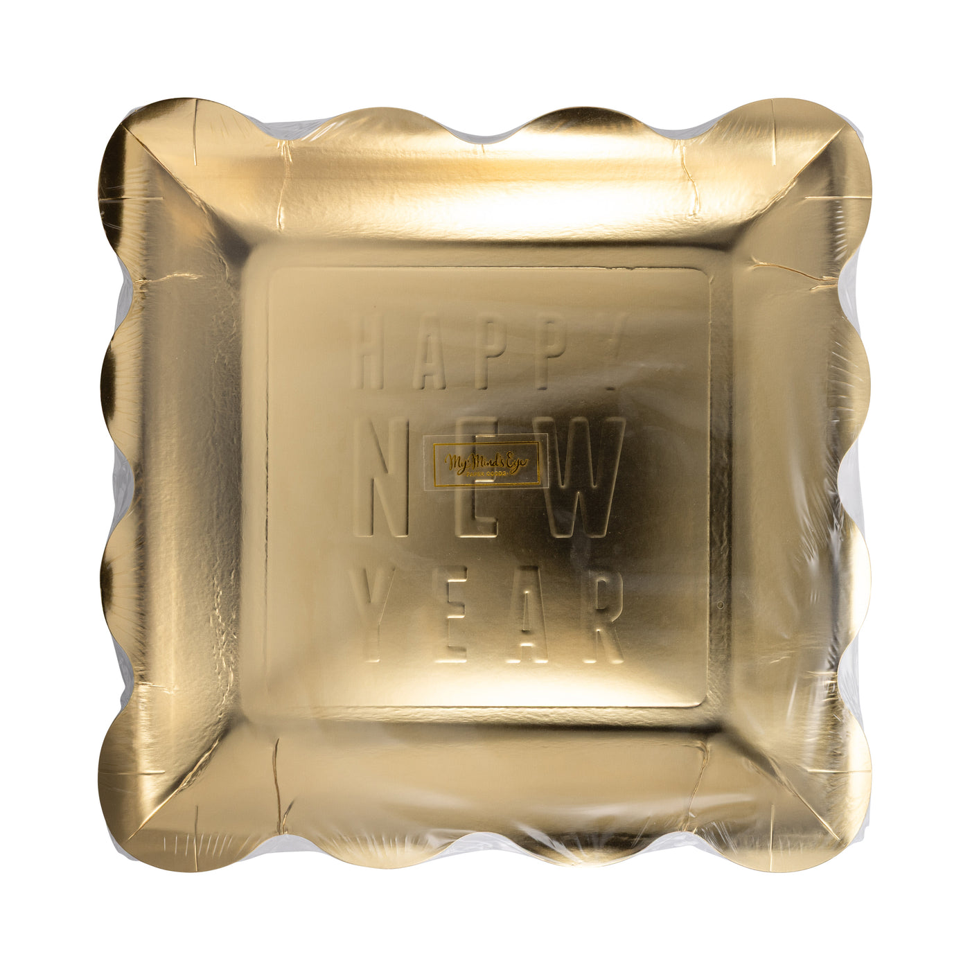 Happy New Year Embossed Plate