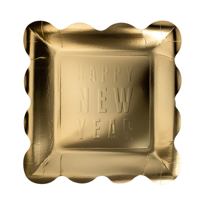 Happy New Year Embossed Plate