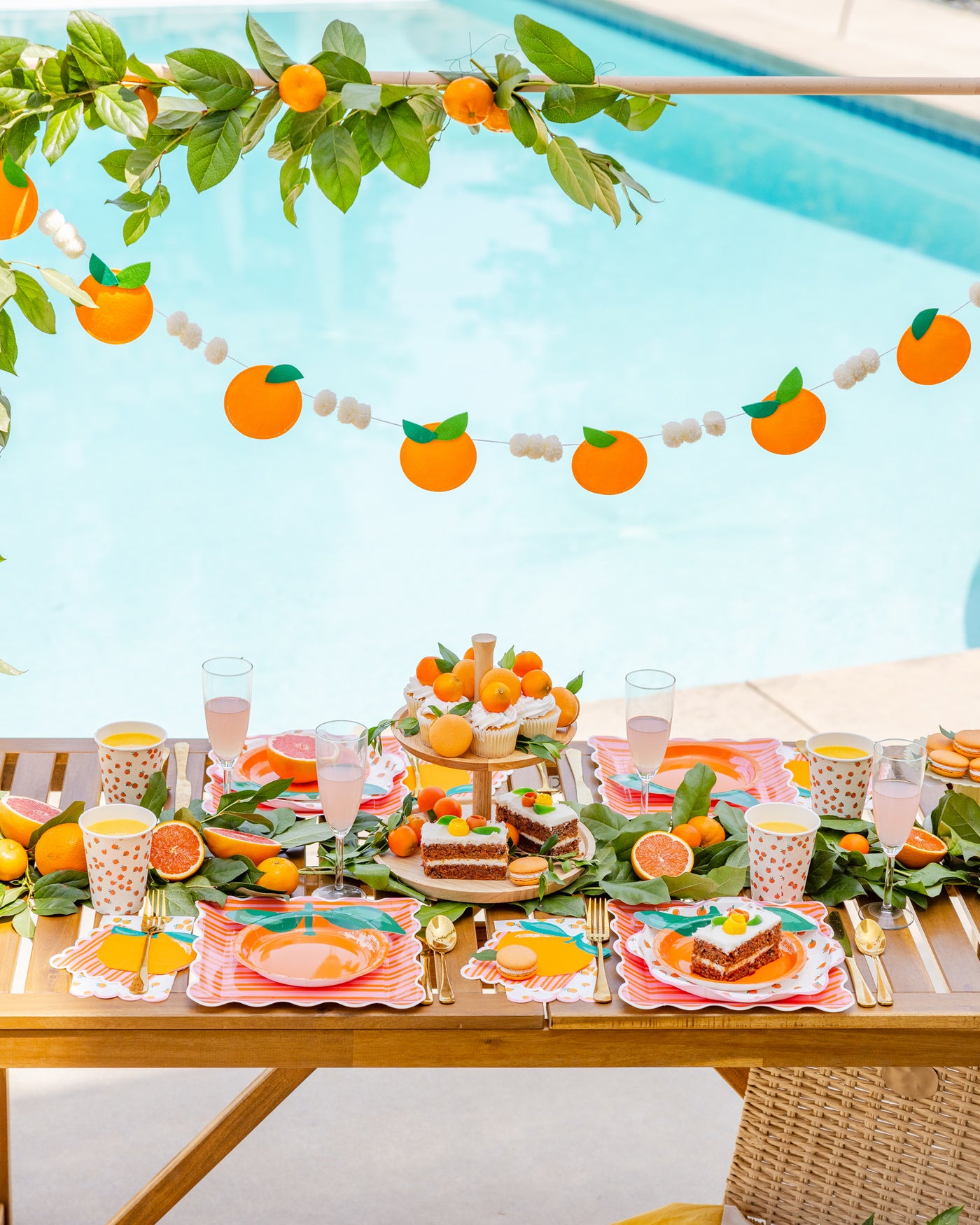 Orange Shaped Cocktail Napkin