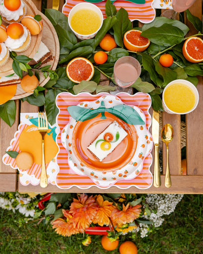 Orange Shaped Cocktail Napkin