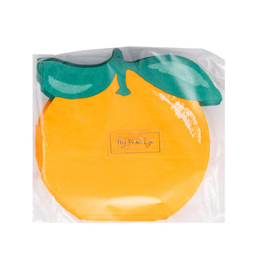 Orange Shaped Cocktail Napkin