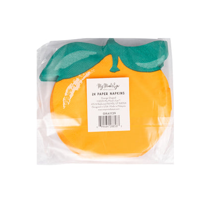 Orange Shaped Cocktail Napkin