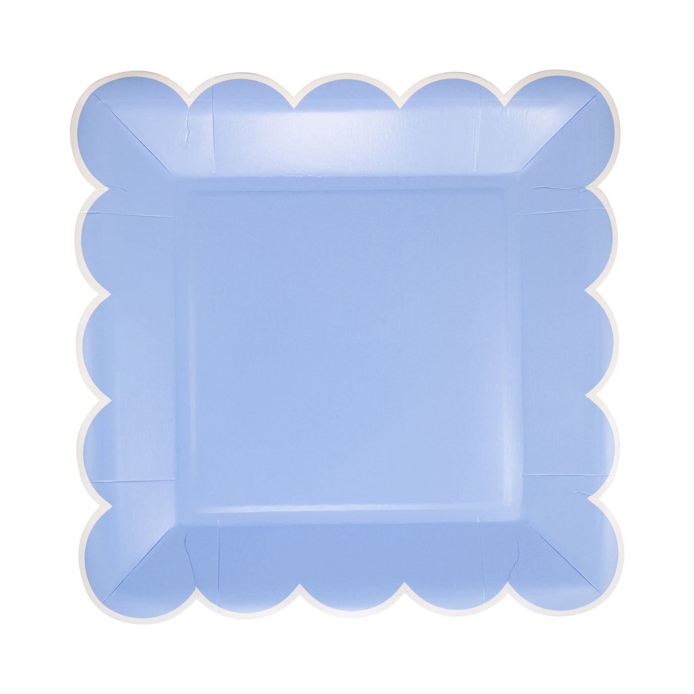 Blue Scalloped 9" Square