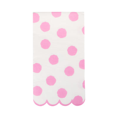 Fuchsia Polka Dot Dinner Napkin