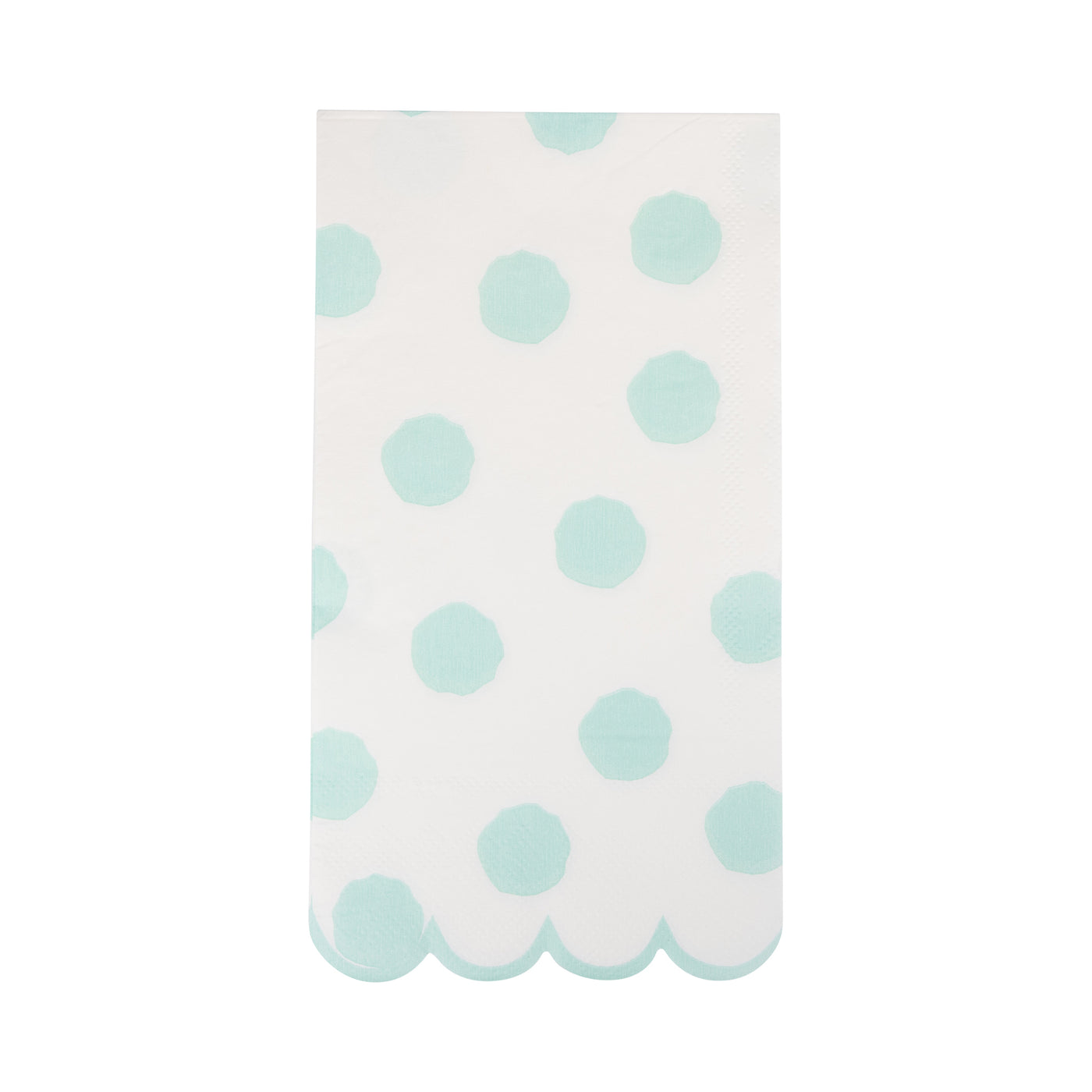 Aqua Polka Dot Dinner Napkin