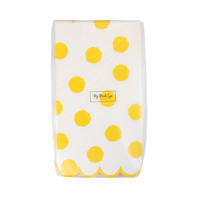 Yellow Polka Dot Dinner Napkin