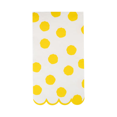 Yellow Polka Dot Dinner Napkin