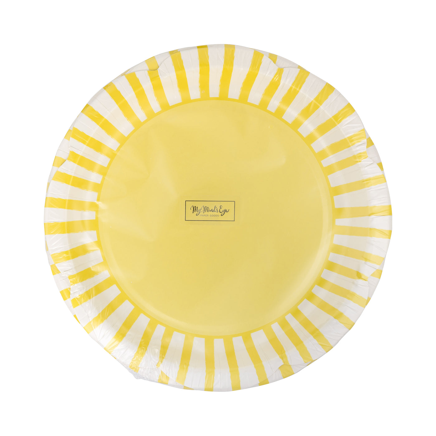 Yellow Striped Scallops 9" Plate
