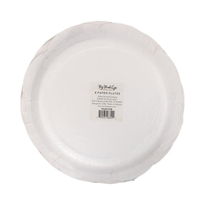 Yellow Striped Scallops 9" Plate