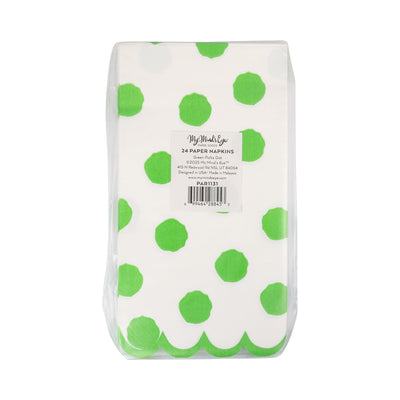 Green Polka Dot Dinner Napkin