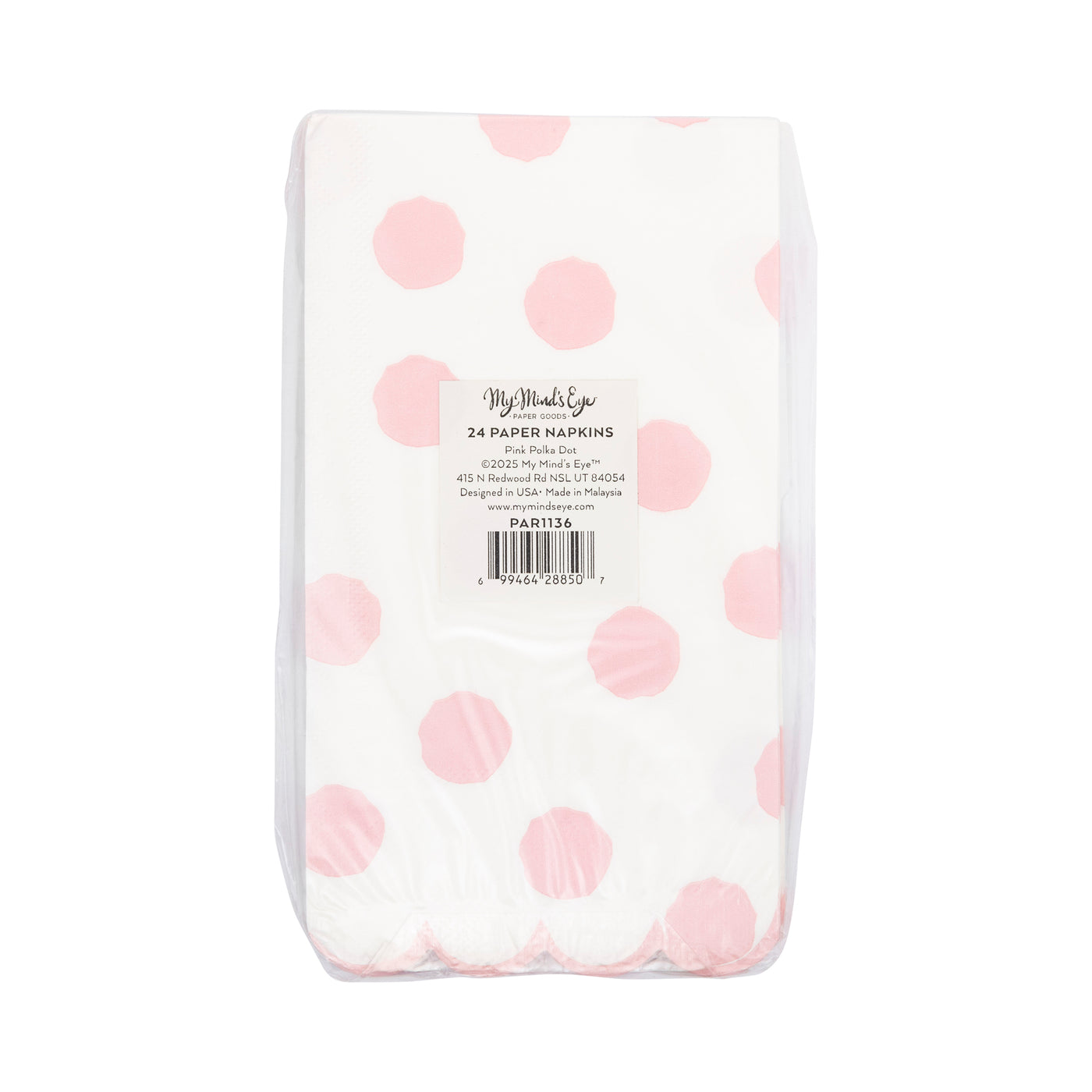 Pink Polka Dot Dinner Napkin