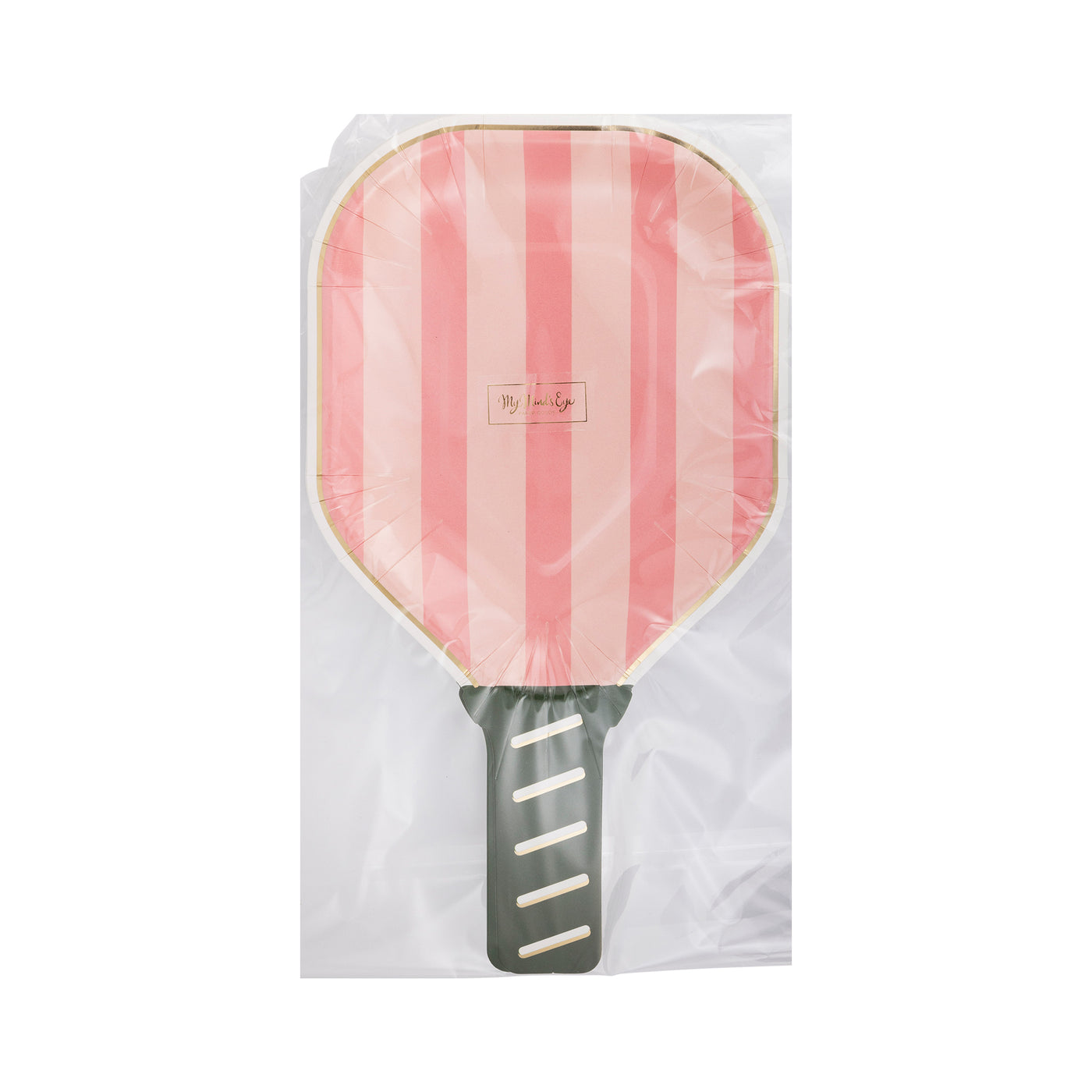 Pink Paddle Shaped Paper Plate