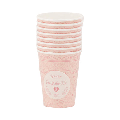 Pink Floral Party Cups