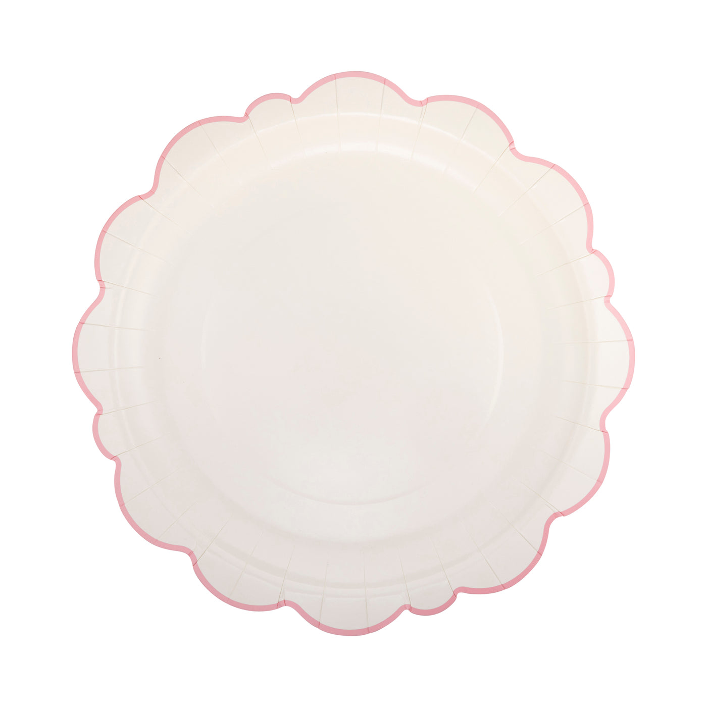 Pembroke Pink Edge Scallop 12" Plate